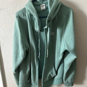 Mint Green Zip-Up Hoodie
